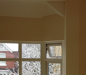 building services bay window ceiling plaster plastering ceiling windows